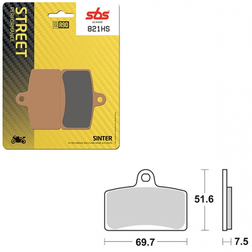 SBS PERFORMANCE HS SINTER FRONT BRAKE PAD (6250821108)