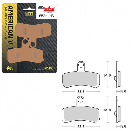 SBS HIGH PERFORMANCE & NO DUST SINTER FRONT BRAKE PAD (6550853108)