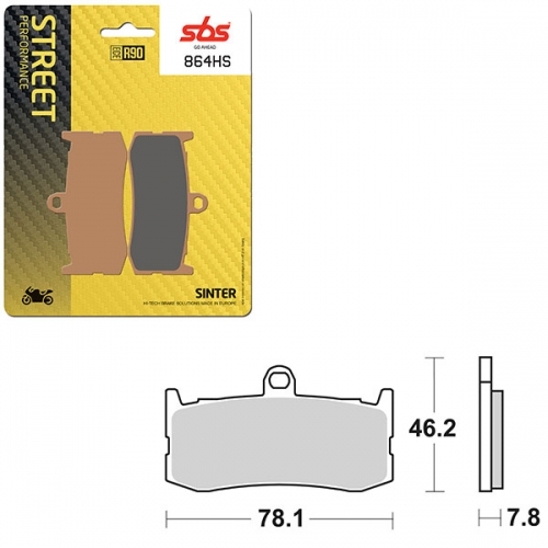 SBS PERFORMANCE HS SINTER FRONT BRAKE PAD (6250864108)