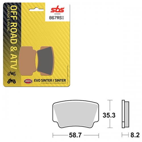 SBS ATV/UTV EVO SINTER BRAKE PAD (6280867108)