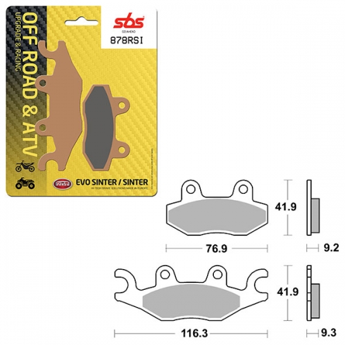 SBS ATV/UTV EVO SINTER BRAKE PAD (6280878108)