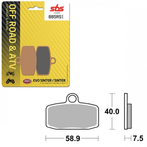 SBS ATV/UTV EVO SINTER BRAKE PAD (6280885108)