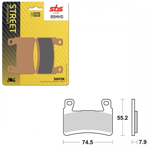 SBS PERFORMANCE HS SINTER FRONT BRAKE PAD (6250894108)