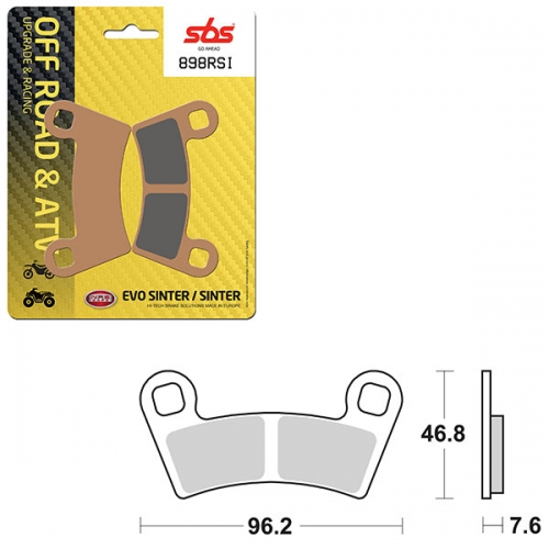 SBS ATV/UTV EVO SINTER BRAKE PAD (6280898108)