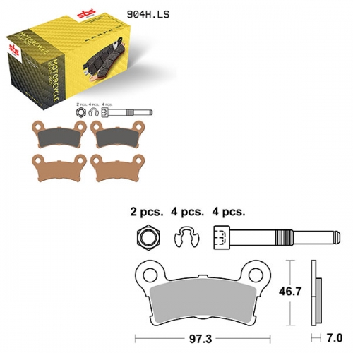 SBS HIGH PERFORMANCE & NO DUST SINTER REAR BRAKE PAD (6560904108)