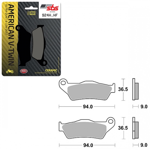 SBS HIGH POWER & NOISE REDUCTION CERAMIC FRONT BRAKE PAD (6490924108)