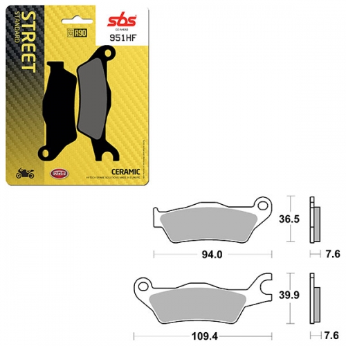 SBS ATV/UTV CERAMIC BRAKE PAD (6190951108)