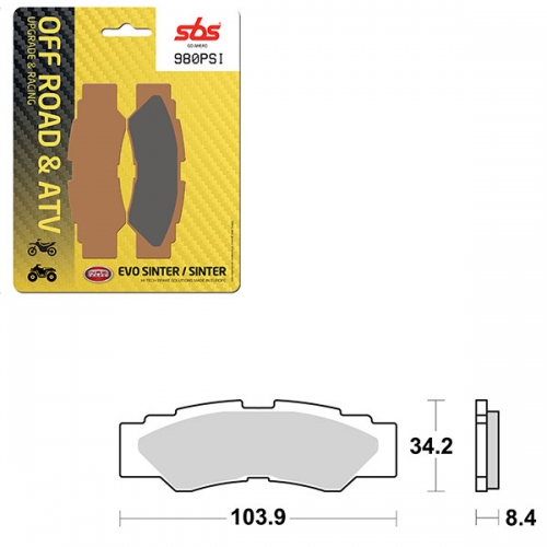 SBS ATV/UTV EVO SINTER BRAKE PAD (6450980108)