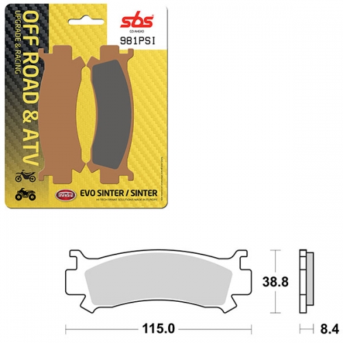 SBS ATV/UTV EVO SINTER BRAKE PAD (6450981108)