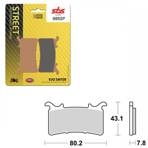 SBS SP EVO SINTER FRONT BRAKE PAD (6390985108)