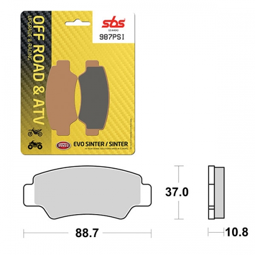 SBS ATV/UTV EVO SINTER BRAKE PAD (6450987100)